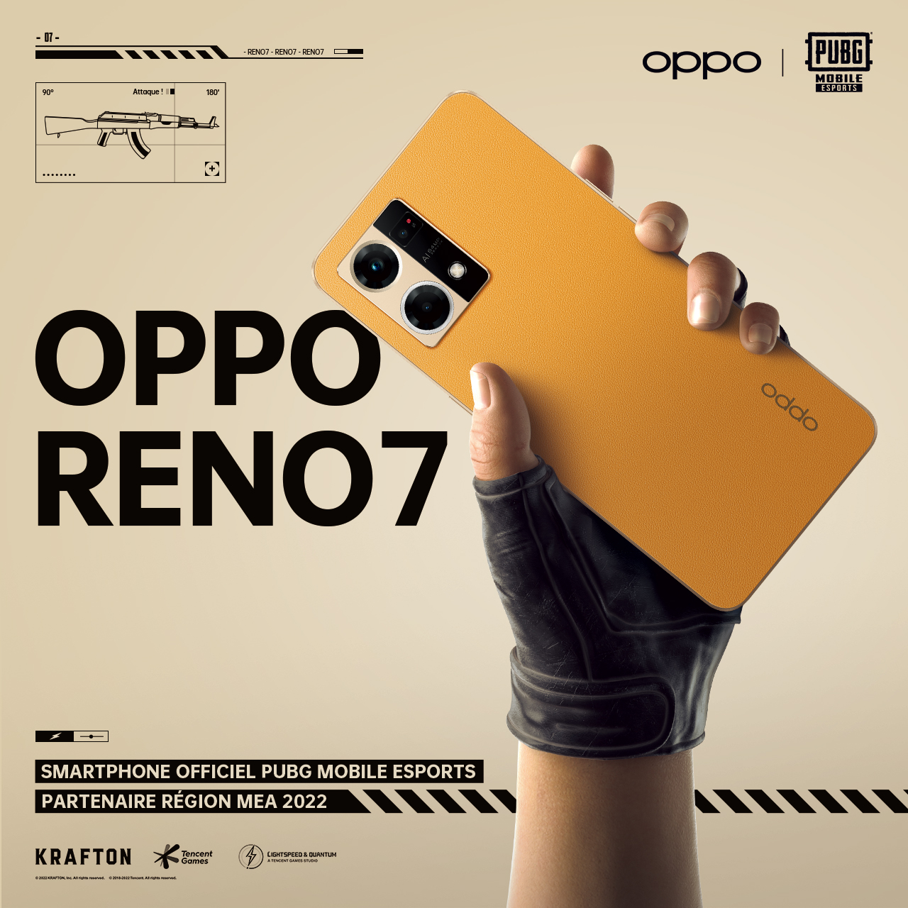 OPPO Reno7 الهاتف الذكي المثالي للحصول على أفضل تجربة ألعاب PUBG ﻿