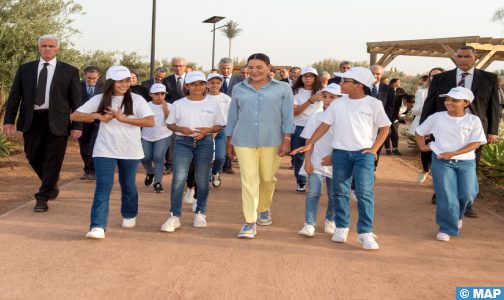 الأميرة للا حسناء تدشن بمراكش منتزه الزيتون ب”غابة الشباب”