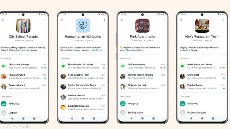 رسميا .. “واتساب” يطلق خدمة المجتمعات استجابة لرغبة مستخدميه