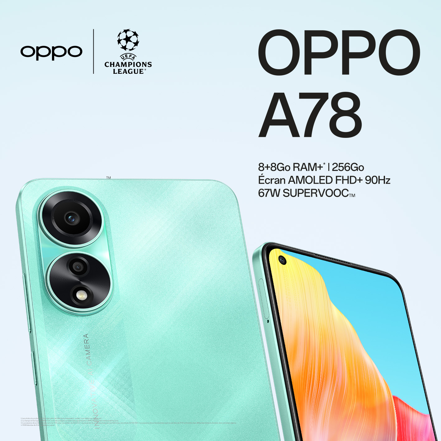 OPPO تكشف النقاب عن A78 الجديد مع شحن فلاش SUPERVOOCTM بقوة 67 واط وشاشة AMOLED FHD + ومكبرات صوت ستيريو مزدوجة