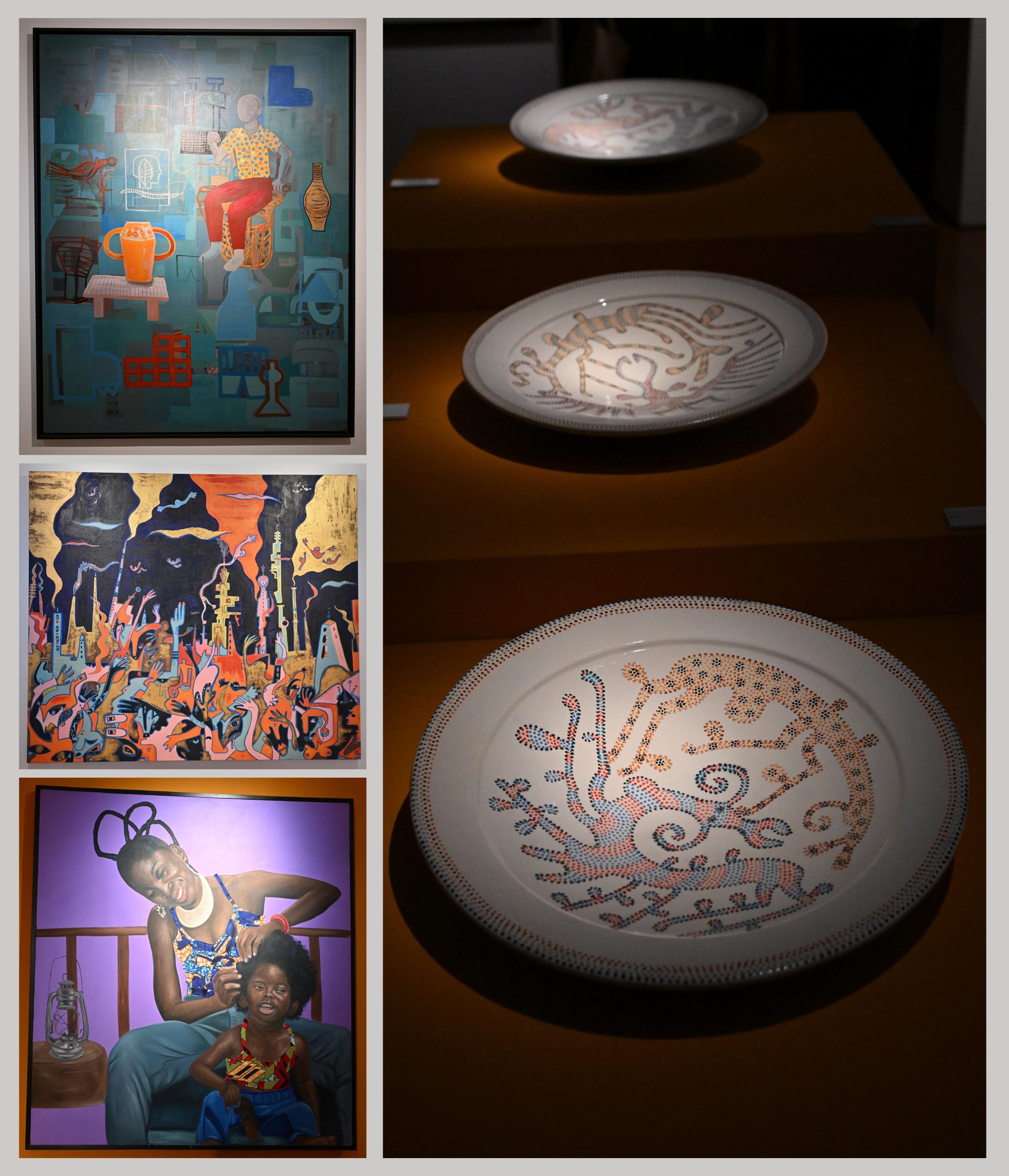 رواق اﻟﺒﻨﻚ اﻟﺸﻌﺒﻲ ﻳﻨﻈﻢ اﻟﻤﻌﺮض اﻟﻔﻨﻲ  « أرﺑﻊ أﺻﻮات، أرض واﺣﺪة »